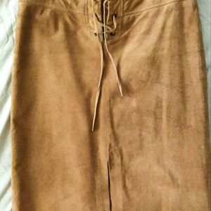 Guess suede skirt, beige, size 2.